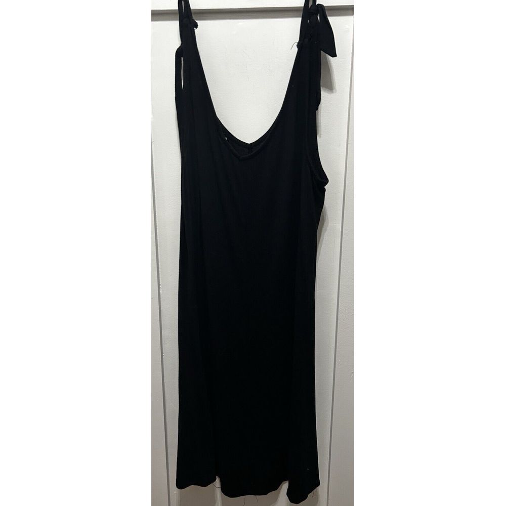 EUC Agnes and Dora Black Sleeveless‎ V-Neck Dress W/Ties Sz Large